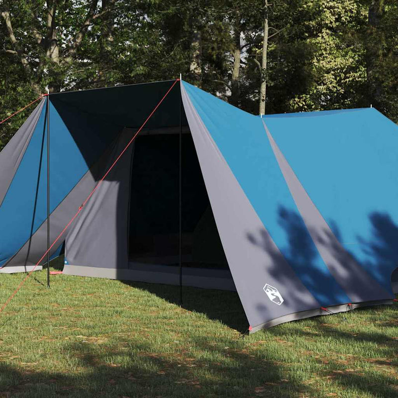 Load image into Gallery viewer, Vidaxl gezinstent met dak met opslag blauw en grijs 660 x 456 x 200 cm
