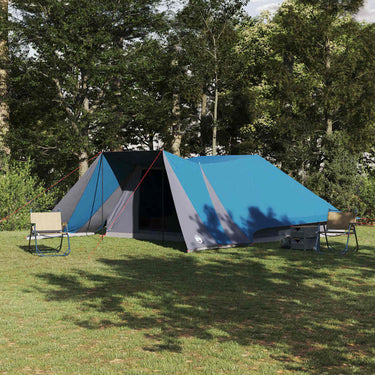 Vidaxl gezinstent met dak met opslag blauw en grijs 660 x 456 x 200 cm