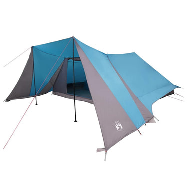 Vidaxl gezinstent met dak met opslag blauw en grijs 660 x 456 x 200 cm