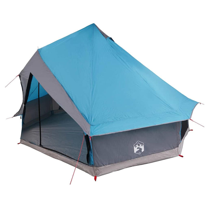 Load image into Gallery viewer, Vidaxl familie tipi tent tipi blauw en grijs 400 x 346 x 250 cm
