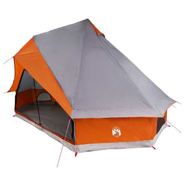 Vidaxl familie tipi tent tipi grijs en oranje 400 x 346 x 250 cm