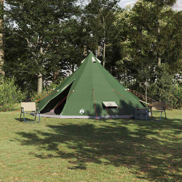Vidaxl familie tipi tent tipi met dak groen 560 x 560 x 300 cm