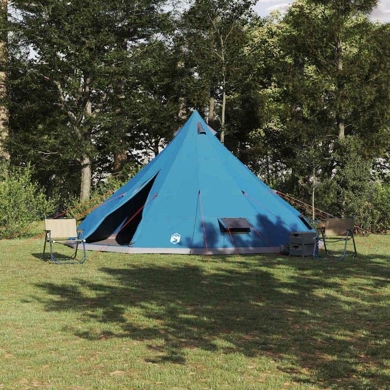 Load image into Gallery viewer, Vidaxl familie tipi tent tipi blauw en grijs 560 x 560 x 300 cm
