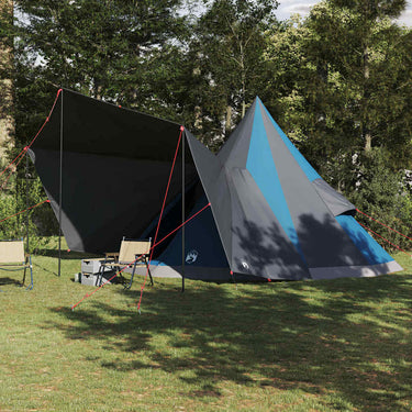 Vidaxl familie tipi tent tipi blauw en grijs 510 x 690 x 330 cm