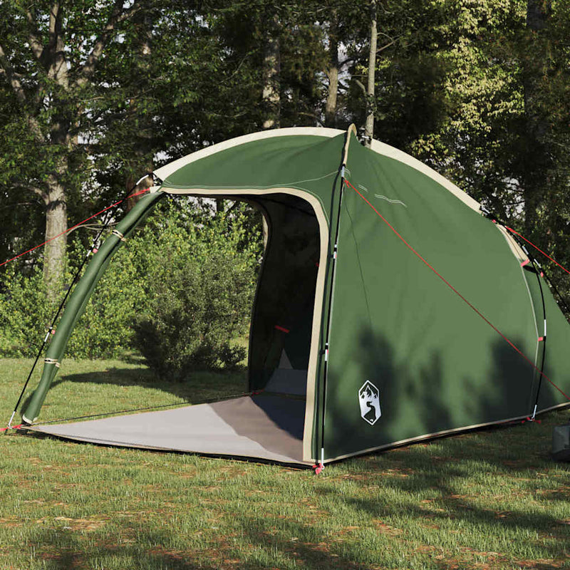 Load image into Gallery viewer, Vidaxl tent huisje groen 370 x 230 x 185 cm polyester en glasvezel
