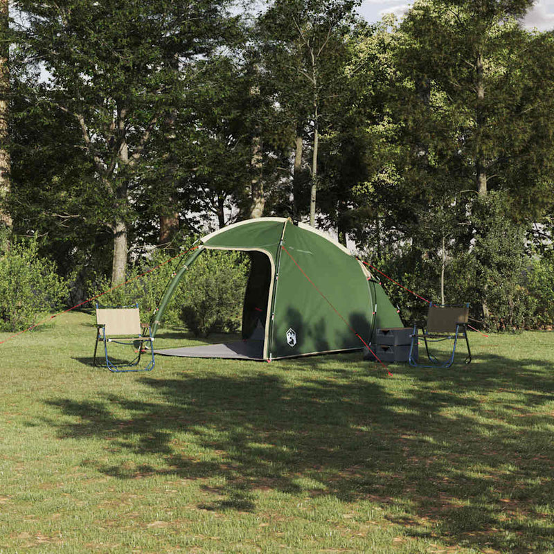Load image into Gallery viewer, Vidaxl tent huisje groen 370 x 230 x 185 cm polyester en glasvezel
