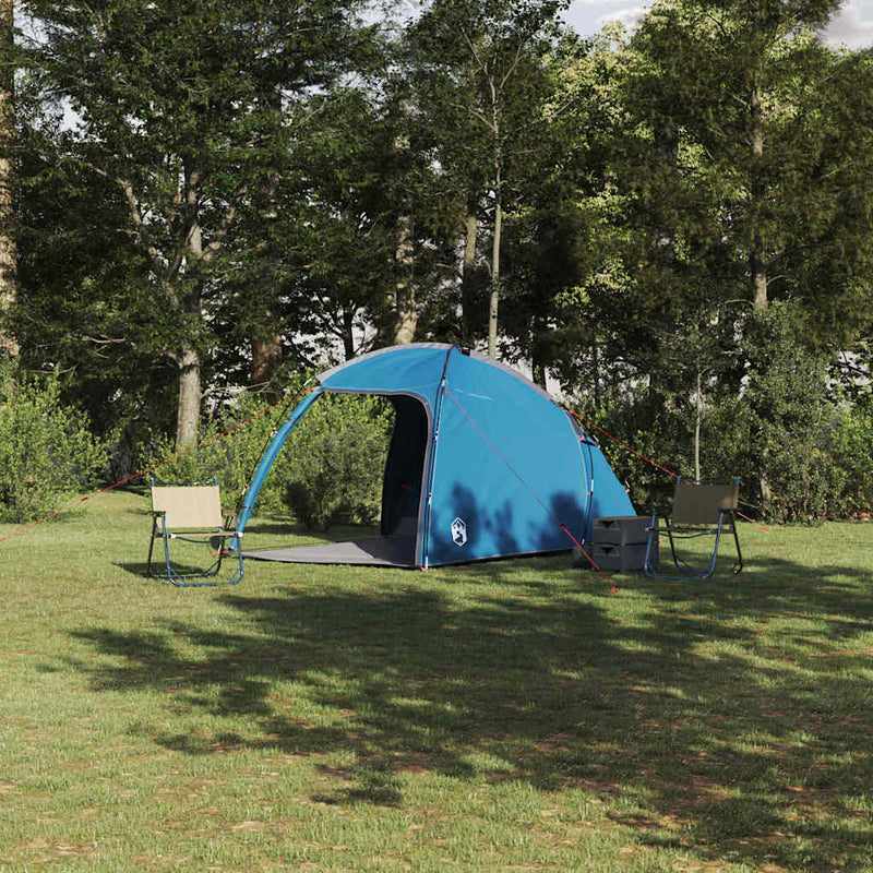 Load image into Gallery viewer, Vidaxl tent huisje blauw 370 x 230 x 185 cm polyester en glasvezel
