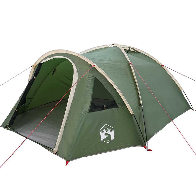 Load image into Gallery viewer, Vidaxl camping tent met dak groen 308 x 268 x 130 cm polyester
