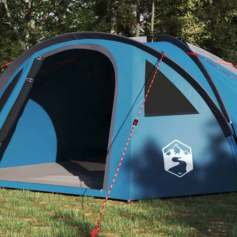 Load image into Gallery viewer, Vidaxl camping tent met dak blauw 308 x 268 x 130 cm polyester
