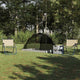 Vidaxl tent met dak met opslag grijs en zwart 236 x 150 x 136 cm