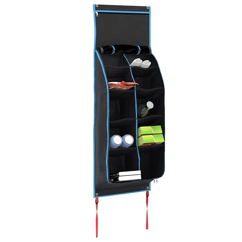 Load image into Gallery viewer, Vidaxl opslagzak met opslag zwart en blauw 140 x 43 cm oxford
