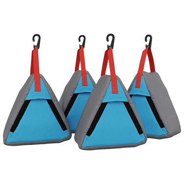 Vidaxl opslagzak 4 pcs grijs en blauw 24 x 16 x 24 cm oxford