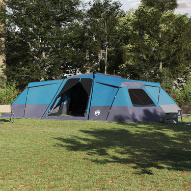 Vidaxl gezinstent met dak met opslag blauw 833 x 585 x 216 cm taft