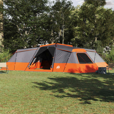 Vidaxl gezinstent met dak grijs en oranje 833 x 585 x 216 cm taft