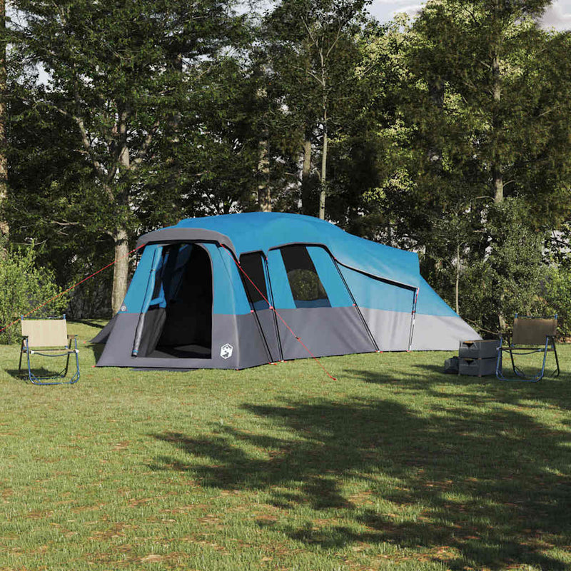Load image into Gallery viewer, Vidaxl gezinstent met dak met opslag blauw 762 x 655 x 218 cm taft

