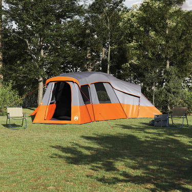 Vidaxl gezinstent met dak grijs en oranje 762 x 655 x 218 cm taft