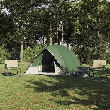 Vidaxl camping tent met dak met opslag groen 320 x 275 x 190 cm taft
