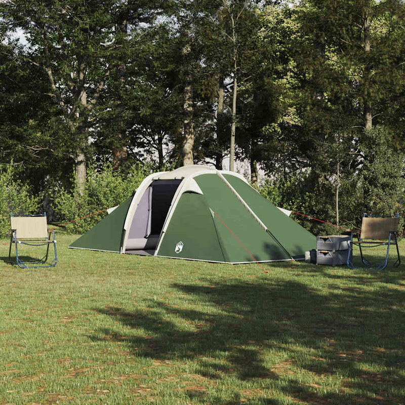 Load image into Gallery viewer, Vidaxl tunnel tent met dak met opslag groen 510 x 240 x 156 cm taft
