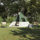 Vidaxl tipi tent met dak met opslag groen 383 x 338 x 217 cm taft