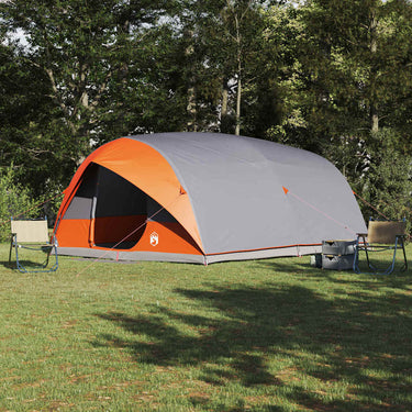 Vidaxl tunnel tent met dak grijs en oranje 500 x 348 x 200 cm taft