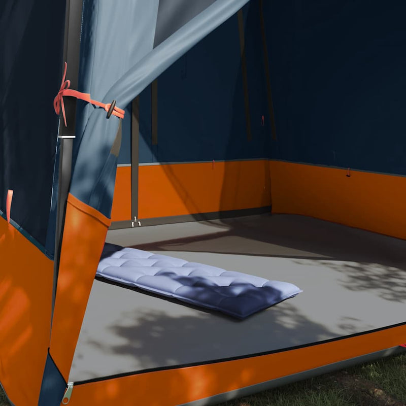 Load image into Gallery viewer, Vidaxl binnentent met dak grijs en oranje 291 x 291 x 240 cm taft
