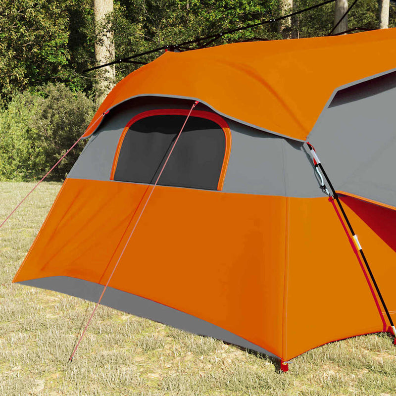 Load image into Gallery viewer, Vidaxl binnentent met dak grijs en oranje 520 x 520 x 190 cm taft
