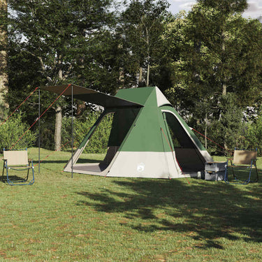 Vidaxl camping tent met dak met opslag groen 482 x 360 x 227 cm taft