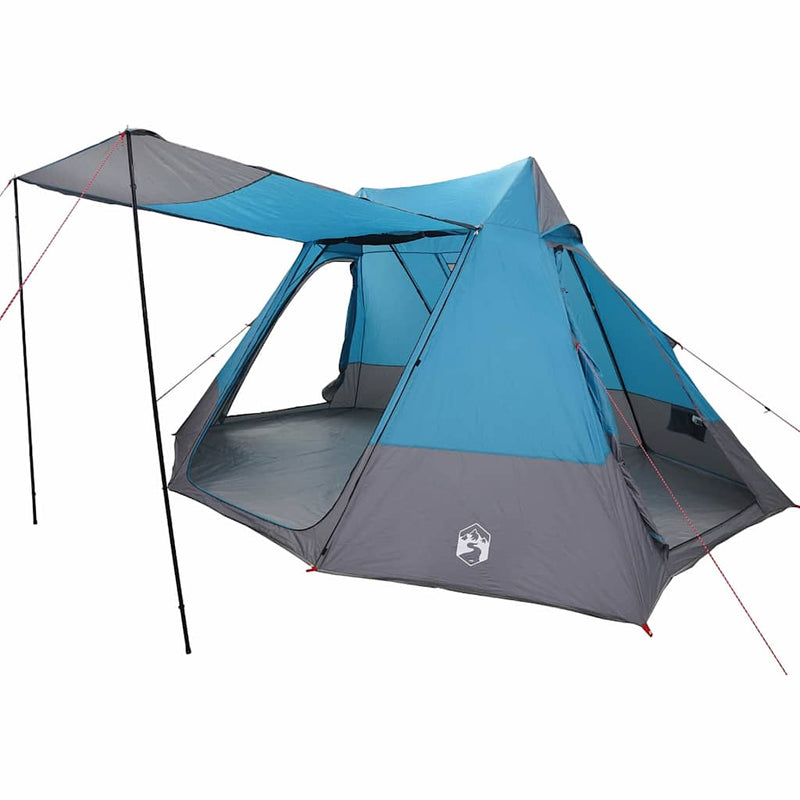 Load image into Gallery viewer, Vidaxl camping tent met dak met opslag blauw 482 x 360 x 227 cm taft
