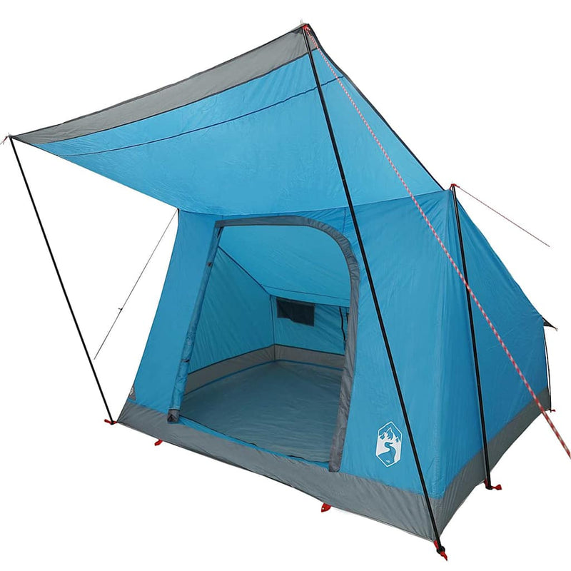 Load image into Gallery viewer, Vidaxl camping tent met dak met opslag blauw 223 x 163 x 130 cm taft
