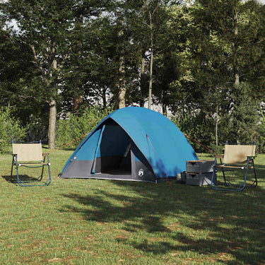 Vidaxl camping tent met dak met opslag blauw 275 x 230 x 140 cm taft