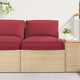 Vidaxl pallet kussen set 2 pcs crème oxford stof