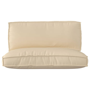 Vidaxl pallet kussen set 2 pcs beige oxford stof