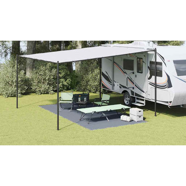 Vidaxl tenttapijt blauw en grijs 500 x 250 cm polyetheen