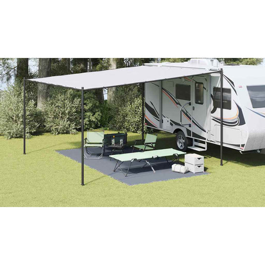Vidaxl tenttapijt blauw en grijs 500 x 250 cm polyetheen