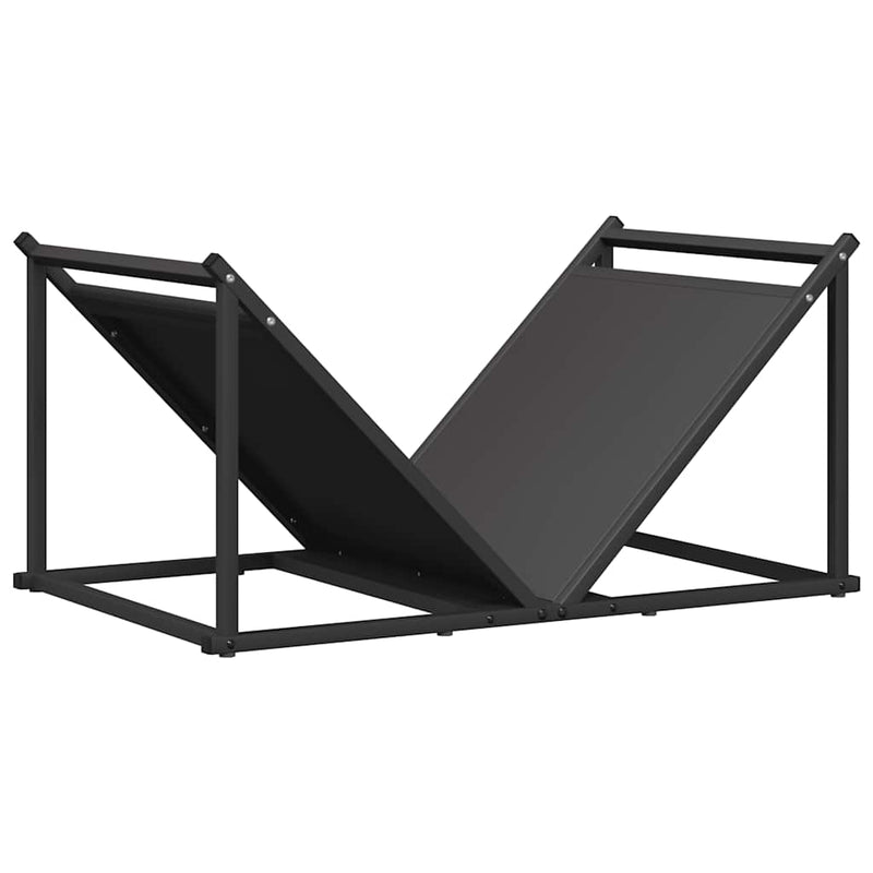 Load image into Gallery viewer, Vidaxl brandhoutrek 70x43x34,5 cm koudgewalst staal zwart
