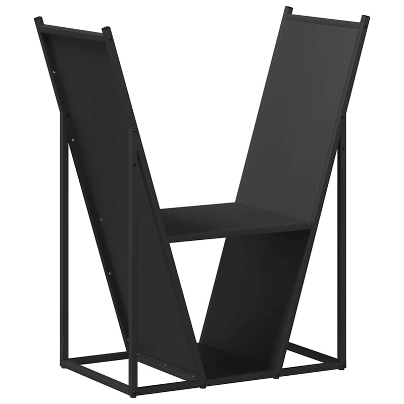 Load image into Gallery viewer, Vidaxl brandhoutrek 69,5x35x81 cm koudgewalst staal zwart
