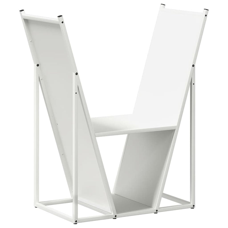 Load image into Gallery viewer, Vidaxl brandhoutrek 69,5x35x81 cm koudgewalst staal wit

