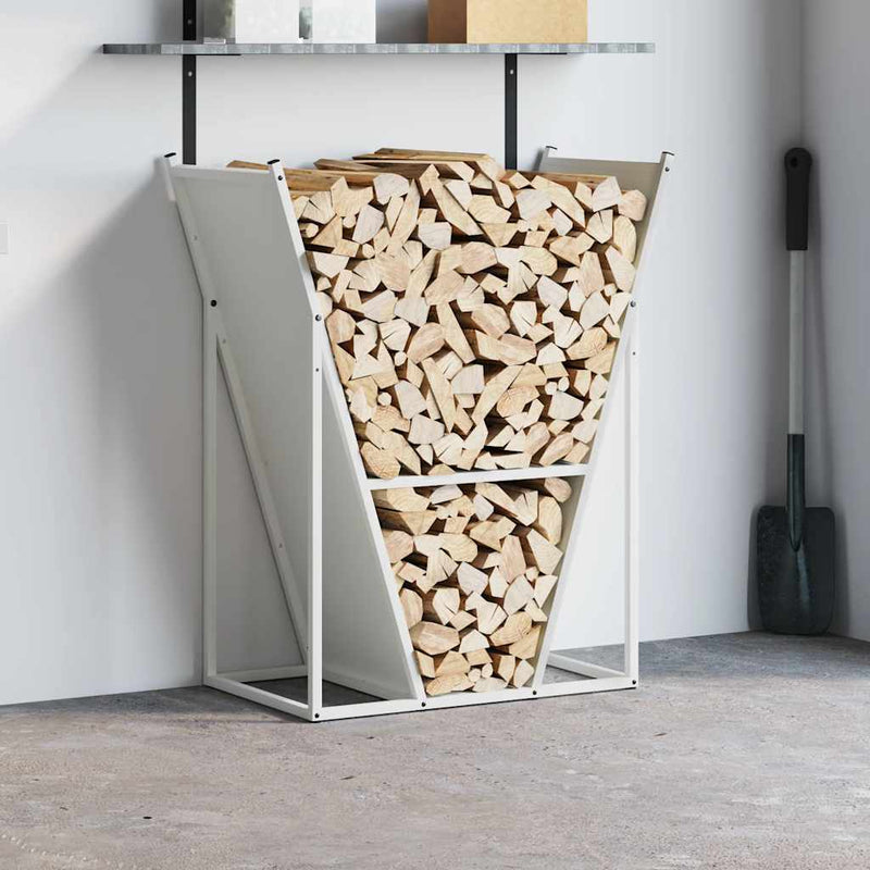 Load image into Gallery viewer, Vidaxl brandhoutrek 69,5x35x81 cm koudgewalst staal wit
