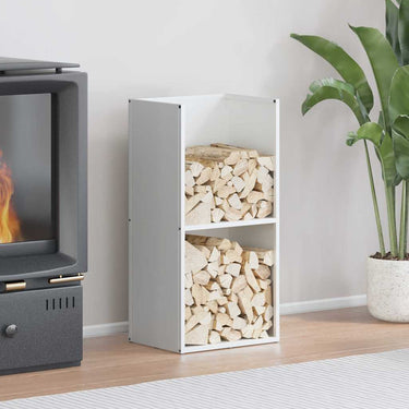 Vidaxl brandhoutrek 40x30x80 cm koudgewalst staal wit