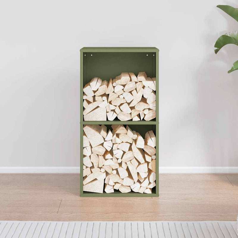 Load image into Gallery viewer, Vidaxl brandhoutrek 40x30x75 cm koudgewalst staal olijfgroen
