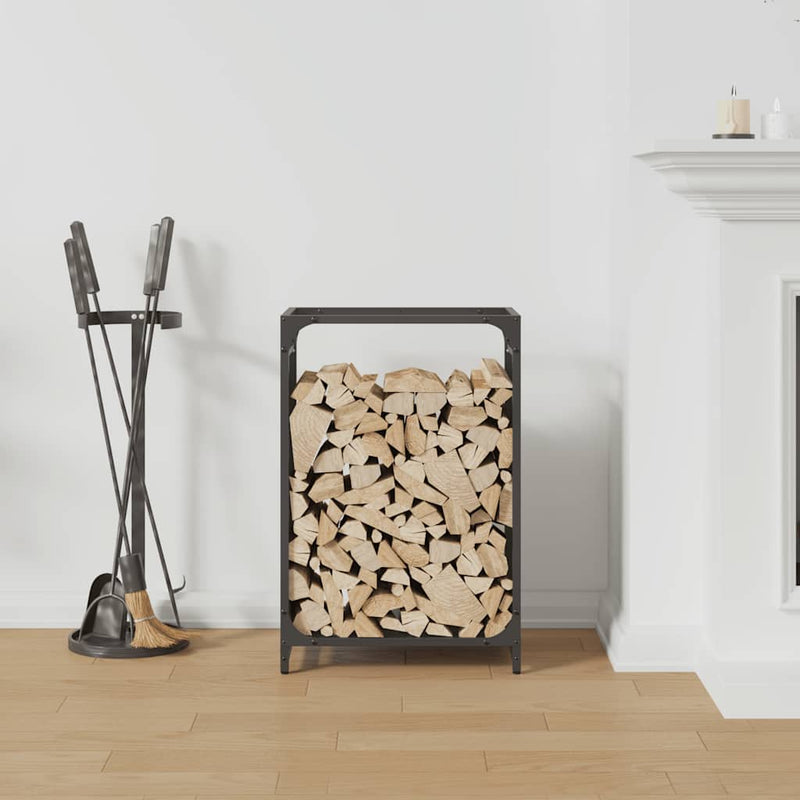 Load image into Gallery viewer, Vidaxl brandhoutrek 44x28x65 cm koudgewalst staal zwart

