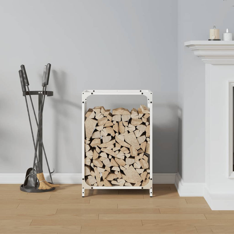 Load image into Gallery viewer, Vidaxl brandhoutrek 44x28x65 cm koudgewalst staal wit
