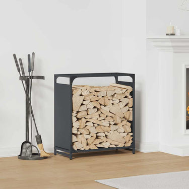 Vidaxl brandhoutrek 60x28x65 cm koudgewalst staal antracietkleurig