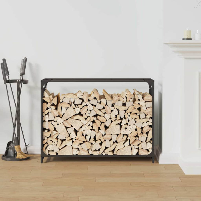 Load image into Gallery viewer, Vidaxl brandhoutrek 90x28x65 cm koudgewalst staal zwart
