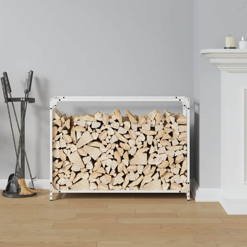 Load image into Gallery viewer, Vidaxl brandhoutrek 90x28x65 cm koudgewalst staal wit
