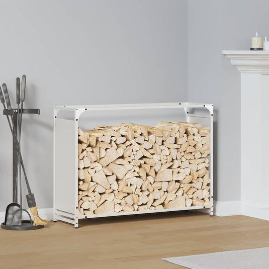 Vidaxl brandhoutrek 90x28x65 cm koudgewalst staal wit