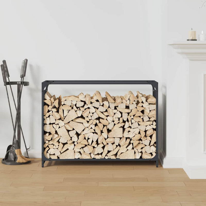 Load image into Gallery viewer, Vidaxl brandhoutrek 90x28x65 cm koudgewalst staal antracietkleurig
