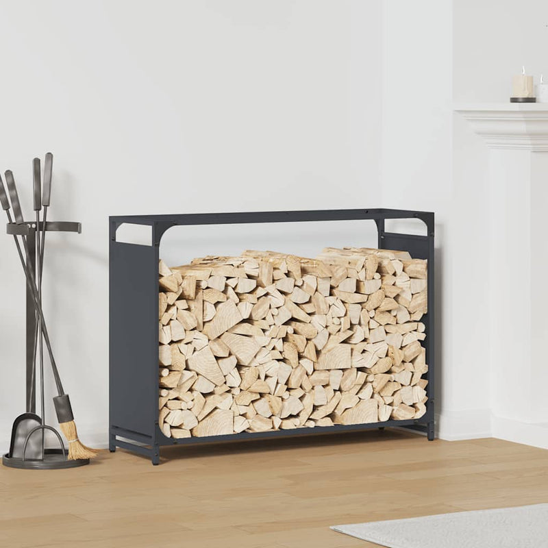 Load image into Gallery viewer, Vidaxl brandhoutrek 90x28x65 cm koudgewalst staal antracietkleurig
