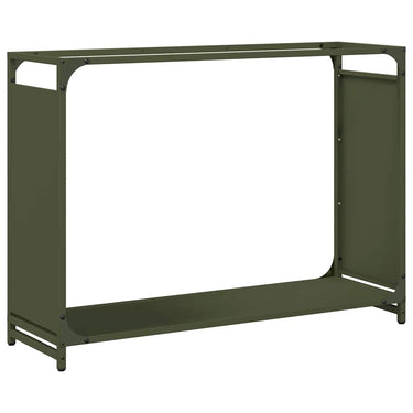 Vidaxl brandhoutrek 90x28x65 cm koudgewalst staal olijfgroen