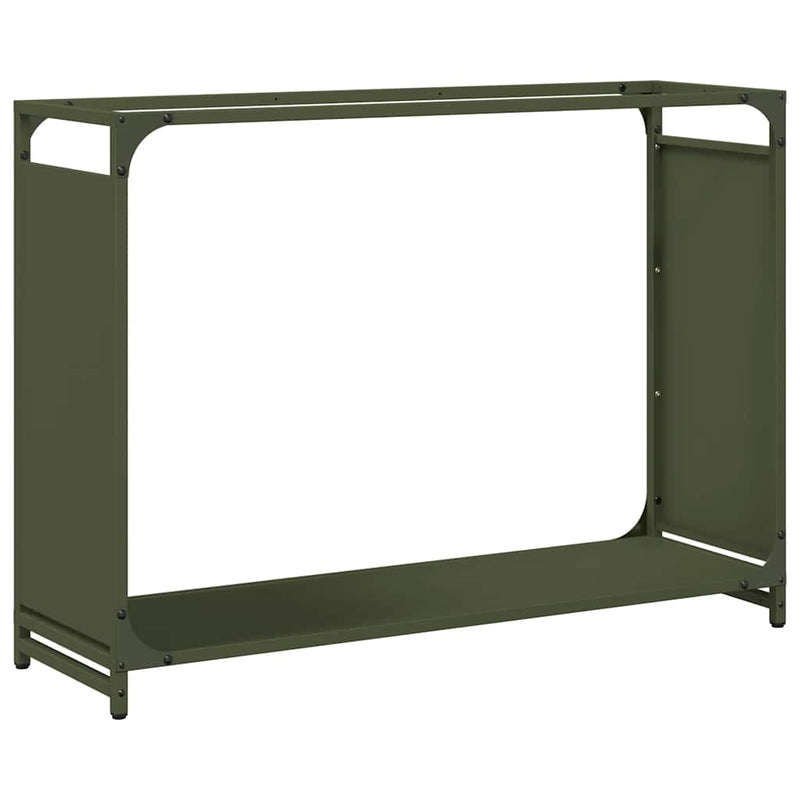 Load image into Gallery viewer, Vidaxl brandhoutrek 90x28x65 cm koudgewalst staal olijfgroen
